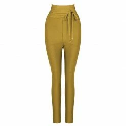 Jessica Bara Cassedy High Waist Tie Pants Bottoms