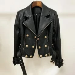 Jessica Bara Darren Faux Leather Motorcycle Biker Jacket Best Sellers