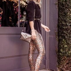 Commando Faux Leather Animal Print Legging Influencer Style