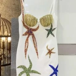 Influencer Style Jessica Bara Augustine Starfish Sequin Mini Dress