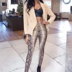 Commando Faux Leather Animal Print Legging Influencer Style