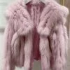 Jessica Bara Gwyneth Oversized Lapel Fur Jacket
