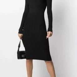 Reve Doll Essentials Jessica Bara Riva Long Sleeve Cut Out Midi Dress