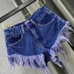 Jessica Bara Tanner Distressed Denim Mini Shorts