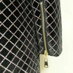 Jessica Bara Cece Long Sleeve Glitter Velvet Mini Dress Birthday Suit