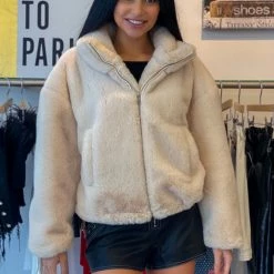 Reve Doll Essentials Jessica Bara Lexie Fringe Faux Fur Jacket