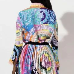 Jessica Bara Gigi Printed Blouse And Skirt Two Piece Set Influencer Style