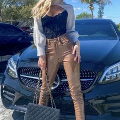 Jessica Bara Stan Latex Pants Influencer Style