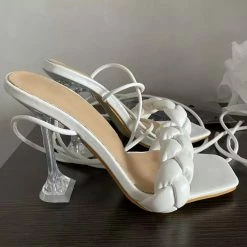 Jessica Bara Quincy Quilted Strappy Clear Heels Reve Doll Essentials