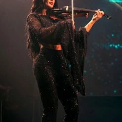 Influencer Style Jessica Bara Sabrina Glitter Open Back Two Piece Set