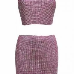 Jessica Bara Tracee Rhinestone Chainmail Two Piece Set