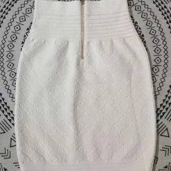 Jessica Bara Michael Gold Button Knit Mini Skirt Reve Doll Essentials