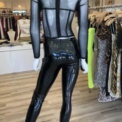 Jessica Bara Kelsie Long Sleeve Corset Sheer Top