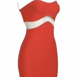 Jessica Bara Brooklyn Mesh Cut Out Mini Dress