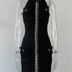 Jessica Bara Lolette Rhinestone Tweed Mini Dress