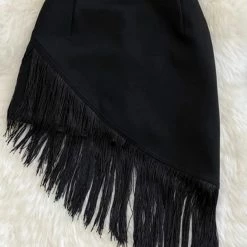 Jessica Bara Desiree Fringe Tassel Asymmetrical Skirt Summer Lovin'