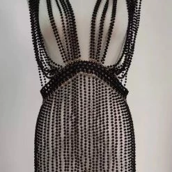 Jessica Bara Giselle Pearl Tassel Fringe Vest