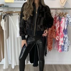 Reve Doll Essentials Jessica Bara Tina Faux Fur Bomber Jacket