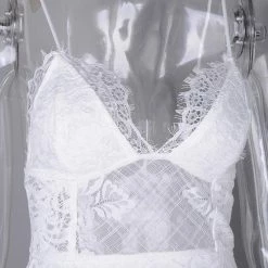 Dresses Jessica Bara Natalia Deep V Lace Bandage Dress