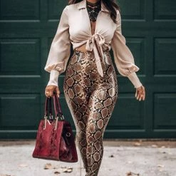 Commando Faux Leather Animal Print Legging Influencer Style