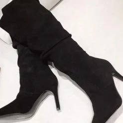 Jessica Bara Marcus Faux Suede Knee High Boots Reve Doll Essentials