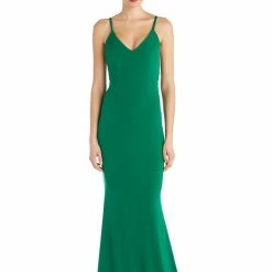 Jessica Bara Brennah Backless Ruched Gown