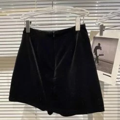 Jessica Bara Audriana Velvet Bow Mini Skirt