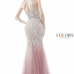 Colors Dress Beaded Tulle Mermaid Gown The Event Shop