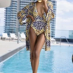 Cioccolato Monica Animal Baroco Print Cover Up Poolside Essentials