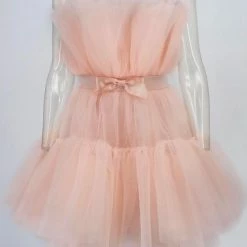 The Event Shop Jessica Bara Annabelle Tulle Pleated Ruffle Mini Dress