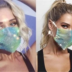 Penelope Protective Rhinestone Face Masks Accessories