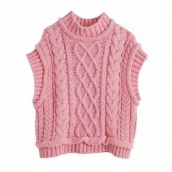 Tops Jessica Bara Caydence Cable Knit Sweater Vest