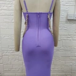 Jessica Bara Mona Bandage Crystal Midi Dress The Event Shop