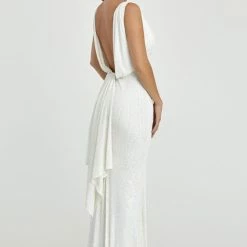 The Event Shop Nicole Bakti Open Back Sequins Gown