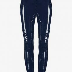 Influencer Style Commando Faux Patent Leather Leggings With Perfect Control
