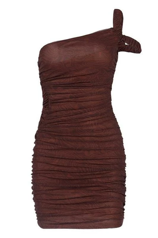 Jessica Bara Nadia One Shoulder Bodycon Mini Dress