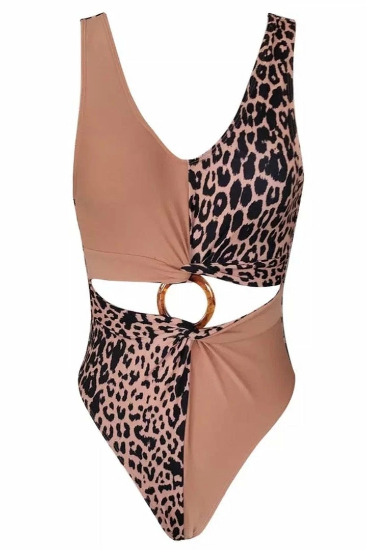 Jessica Bara Tayah Leopard Print Swimsuit