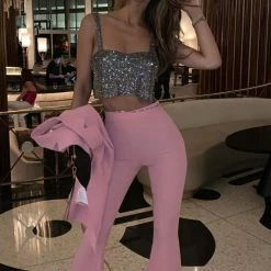 Jessica Bara Square Tika Kenny Crop Top