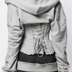 Influencer Style Jessica Bara Juliana Long Sleeve Corset Sweatshirt