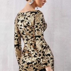 Birthday Suit Jessica Bara Elana Long Sleeve Bodycon Mini Dress