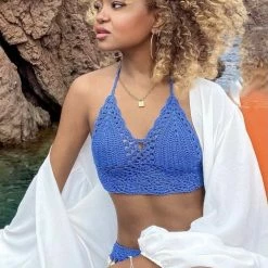 Jessica Bara Kayleigh Crochet Two Piece Bikini Set Influencer Style