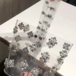 Jessica Bara Rocco Rhinestone Bucket Bag