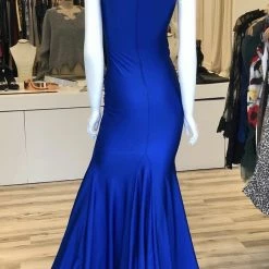 The Event Shop Jessica Bara Ronja V Neck Draped Bodycon Gown