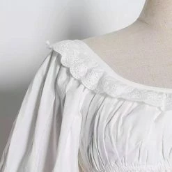 Jessica Bara Sam Puff Sleeve Ruffle Crop Top Reve Doll Essentials