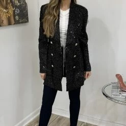 Influencer Style Jessica Bara Yesi Sequin Double Breasted Jacket