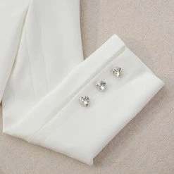 Reve Doll Essentials Jessica Bara Lilyana Heart Button Crop Blazer And Skort Two Piece Set