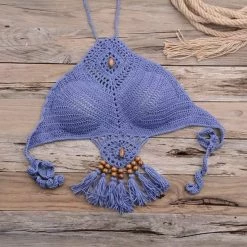 Jessica Bara Shania Crochet Beaded Two Piece Set