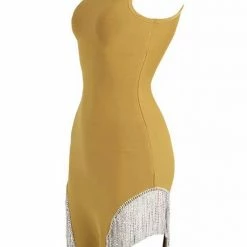 Jessica Bara Mindy Tassel Fringe Bodycon Dress Influencer Style