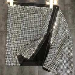 ReveBoutique Summer Lovin' Jessica Bara Manny Rhinestone Zipper High Waisted Skirt