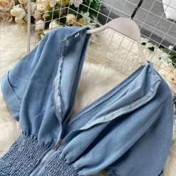 Jessica Bara Samiya Short Sleeve Denim Jumpsuit